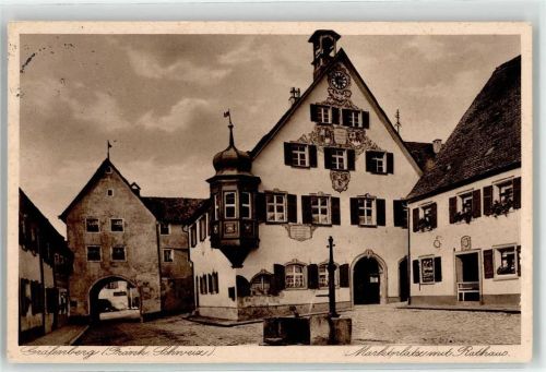 91322 W8554 Gräfenberg , Oberfr - Marktplatz Rathaus