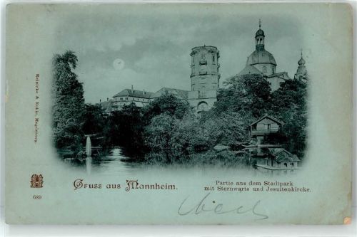 Mannheim Stadtpark Sternwarte Jesuitenkirche