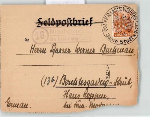 34516 W3546 Niederorke - Landpoststempel