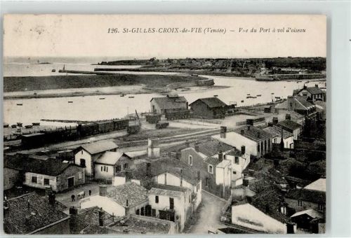Saint-Gilles-Croix-de-Vie 1933 Hafen Eisenbahn Bahnhof