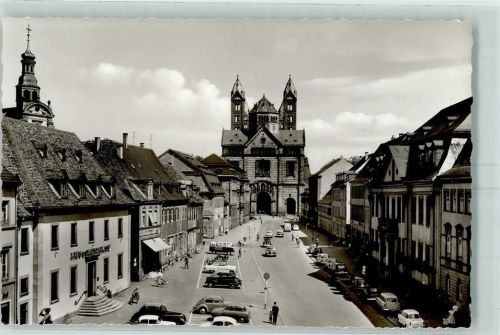 Speyer Hauptstraße Dom VW Käfer Kirche Sparkasse