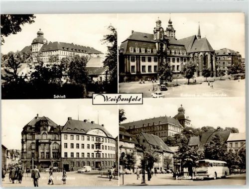 Weißenfels Schloss Rathaus Marienkirche Sparkasse Karl Marx Platz Omnibus