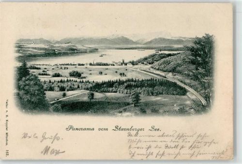 Starnberg 1898 Eisenbahn Dampfer See