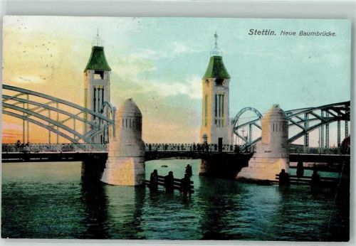Stettin 1913 Neue Baumbrücke