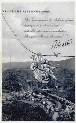 Altenahr Altenahr (5486) Leporello Gesamtansicht, Seilbahn I-II (Klebereste RS)