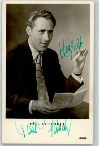 Paul Schröder Autogramm origin. Unterschrift