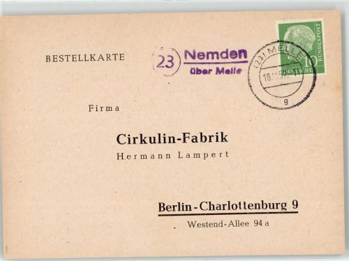 49143 W4516 Nemden - Landpoststempel