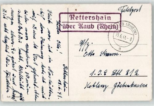 Rettershain Landpoststempel