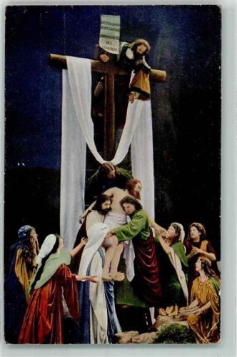 Oberammergau Kreuzabnahme Verlag Ludwig u. Hermann Rutz No. 28 H