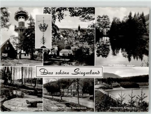 Brauersdorf Kindelsberg Turm Sohlbacher Weiher Siegquelle Talsperre Breitenbach Haus Werthenbach Siegen