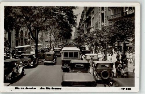 Rio de Janeiro 1930 Auto Omnibus Avenida rio Branco