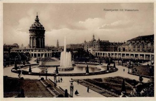 Mannheim Mannheim (6800) Siegelmarkenkarte mit 3 Siegelmarken Rosengarten mit Wasserturm I-II