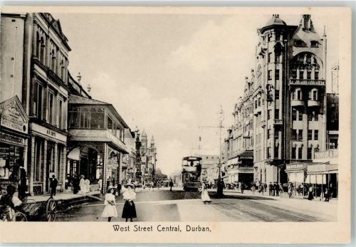 Durban West Street Central Straße Straßenbahn Handlung Thomson Artists Materials