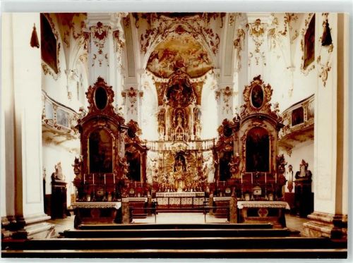 Andechs Ort handschriftlich Kirche Innenansicht