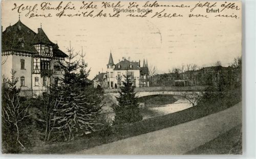 Erfurt 1912 Pförtchen Brücke