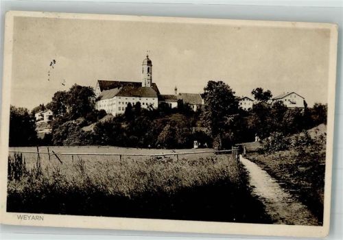 Weyarn 1931 mit Kirche St. Peter und Paul