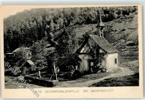 78098 W7740 Triberg im Schwarzwald - Alte Schwarzwaldkapelle bei Wiederwasser Ort lt. Verlag