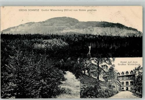 Bad Schandau 1918 Hotel Grosser Winterberg Hüttenstempel