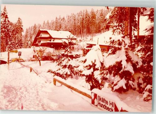 Hundseck Winter Ort handschriftlich Foto Original aus Archiv eines Ansichtskartenverlages