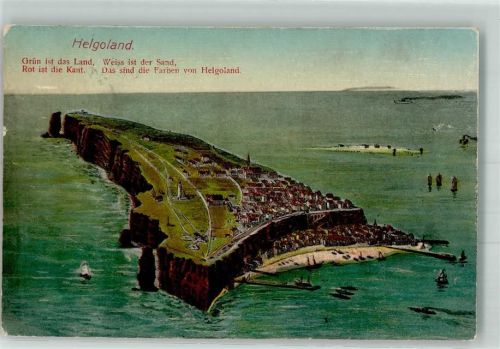 Helgoland 1911 Vogelschau