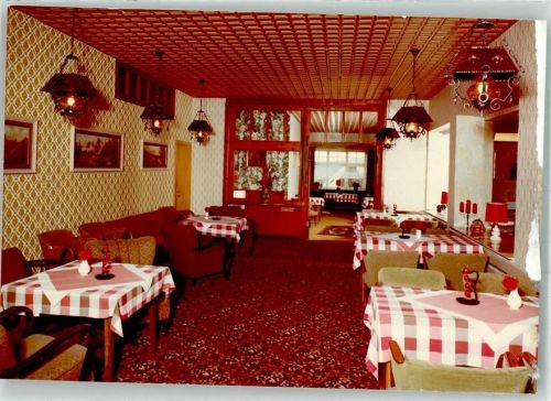 Langscheid Hotel Lindenhof Gaststube Foto Original aus Archiv eines Ansichtskartenverlags Ort handschriftlich