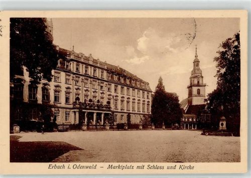 Erbach Marktplatz Schloss Kirche