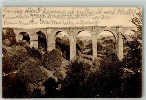 Plauen 1916 Eisenbahn Brücke Syratal