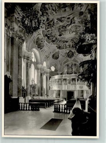 Günzburg Frauenkirche Innenansicht Blick vom Chor Kirchenorgel Deckengemälde Anton Enderle