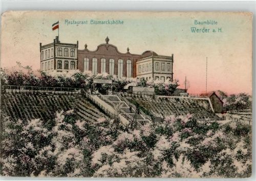 Werder 1905 Gasthaus Bismarckhöhe Baumblüte