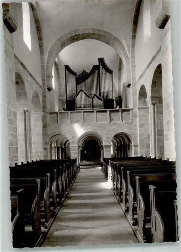 Lippoldsberg Inneres der Klosterkirche St. Georg Kirchenorgel Ort handschriftlich