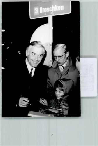 Blacky Fuchsberger Autogramm Mann Kind Brille Schild Droschken