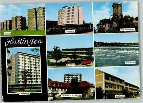 Hattingen Reschop Finanzamt Burg Blankenstein Realschule Krankenhaus Altersheim Berufsschule