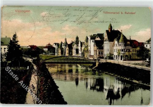 Villingen 1908 Villenviertel beim Bahnhof
