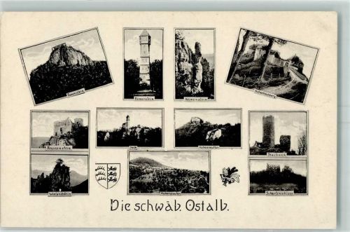 73033 W7320 Hohenstaufen - Rosenstein Römerstein Heimenstein Hohenrechberg Reusenstein Teck Hohenneuffen Staufeneck Wielandstein Scharfenschloss