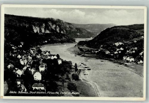 Wehlen Stadt 1937 Pötzscha Elbtal Bastei