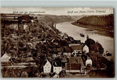 Pirna Blick von der Burglehnbastei Posta