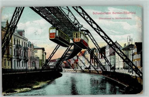 Wuppertal 1910 Barmen-Elberfeld Uferstraße Wertherstraße