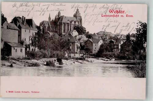 Wetzlar 1909 Kirche Dom Lahnansicht
