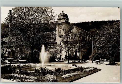 Bad Reinerz Schlesien Kurhaus Springbrunnen Garten