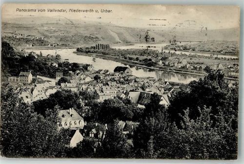 Vallendar 1911 Panorama Vallendar Niederwerth Urbar
