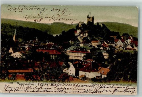 Pappenheim 1905 Burg Kirche