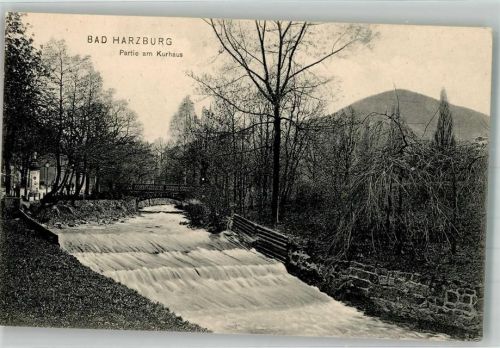 Bad Harzburg 1908 Die Radau beim Kurhaus Litfaßsäule Verlag Dr. Trenkler Co.