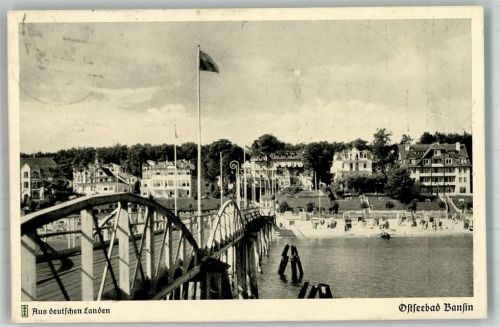 Seebad Bansin 1933 Seebrücke mit Strandvillen Verlag Fangmeier 509