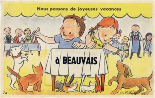 Beauvais Beauvais (Frankreich) Leporello, signiert J. Poitvin II (fleckig VS/RS, kleiner Einriss)