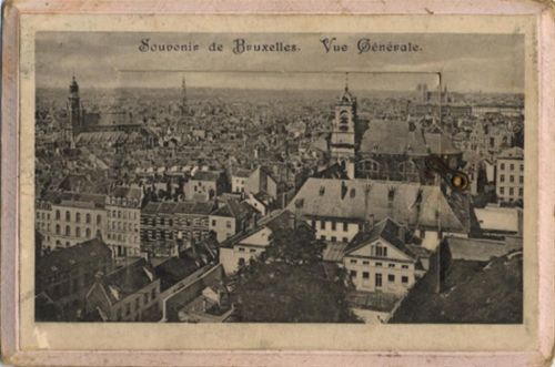 Brüssel Brussel (Belgien) Leporello auf Holz I-II (Ecken abgestossen, fleckig RS)