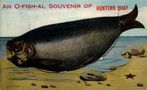 Dunoon Dunoon (Großbritannien) Leporello Fisch, Hunters Quay II (kleine Einrisse bei Leporello-Abdeckung, Ecken abgestossen)