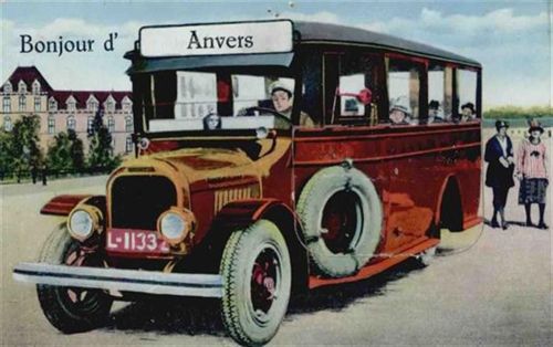 Antwerpen Antwerpen (Belgien) Leporello Omnibus II- (Reißnagellöcher, Ecken abgestossen)