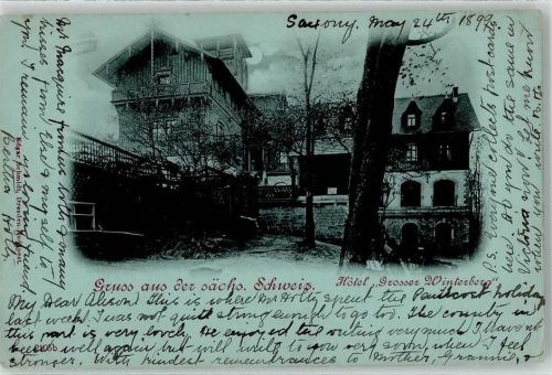 01814 O8320 Schmilka 1909 - Hotel Großer Winterberg