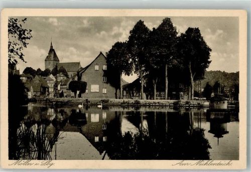 Mölln Mühlenteich mit St.-Nicolai-Kirche Fotograf Scheziat
