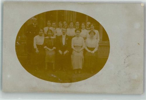Rummelsburg 1914 Gemischte Herren- und Frauengruppe Ort lt. Stempel